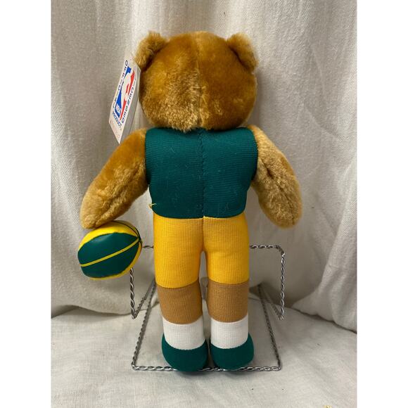 Vintage 1994, Seattle Supersonics Plush Teddy Bear with Basketball. - Picture 4 of 9